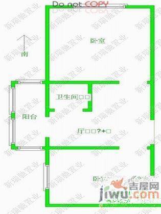 亚明铁路小区3室1厅1卫65㎡户型图