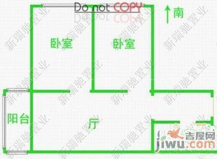 亚明铁路小区3室1厅1卫65㎡户型图