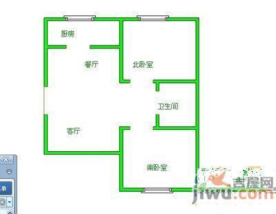 利生丽园2室1厅1卫71㎡户型图