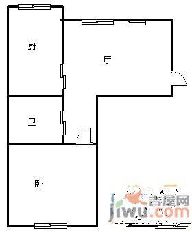 观泉苑2室1厅1卫60㎡户型图