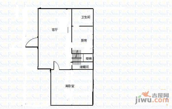 观泉苑2室1厅1卫60㎡户型图