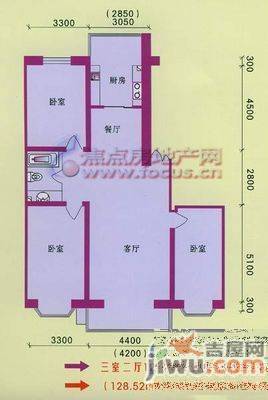 武功山小区1室1厅1卫55㎡户型图