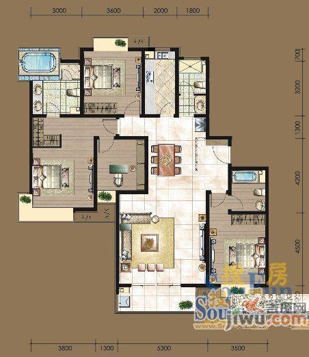 馨静园1室1厅1卫户型图