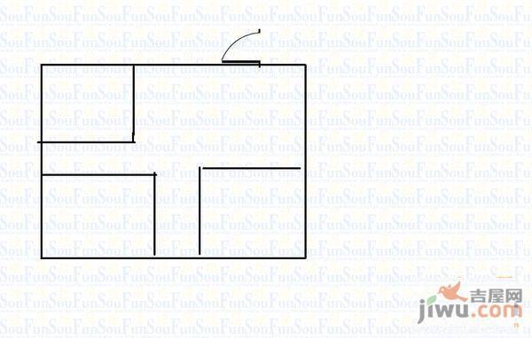 北运河小区1室1厅1卫42㎡户型图