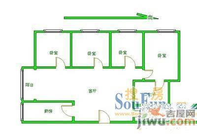 友谊花园3室2厅2卫164㎡户型图