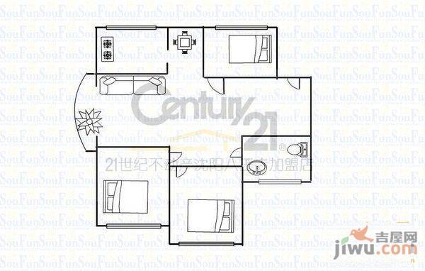 金融花园3室2厅2卫157㎡户型图