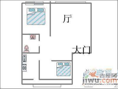 百鸟西苑3室1厅1卫124㎡户型图