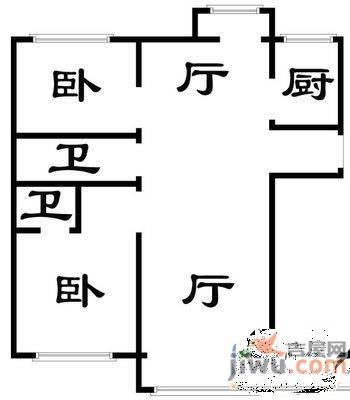 百鸟西苑3室1厅1卫124㎡户型图