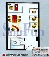 金港天府2室1厅1卫62.8㎡户型图