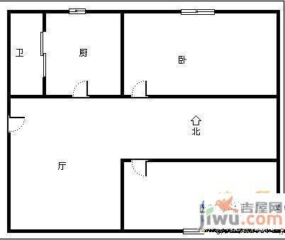 老瓜堡2室1厅1卫60㎡户型图