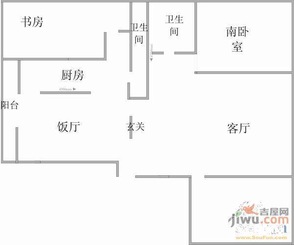 成龙花园3室2厅2卫198.7㎡户型图