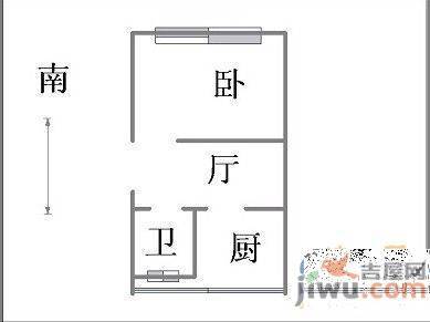 向工北小区2室1厅1卫户型图