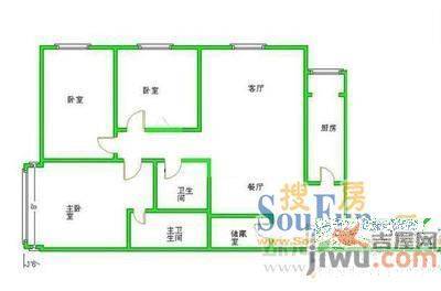 三经小区2室1厅1卫户型图