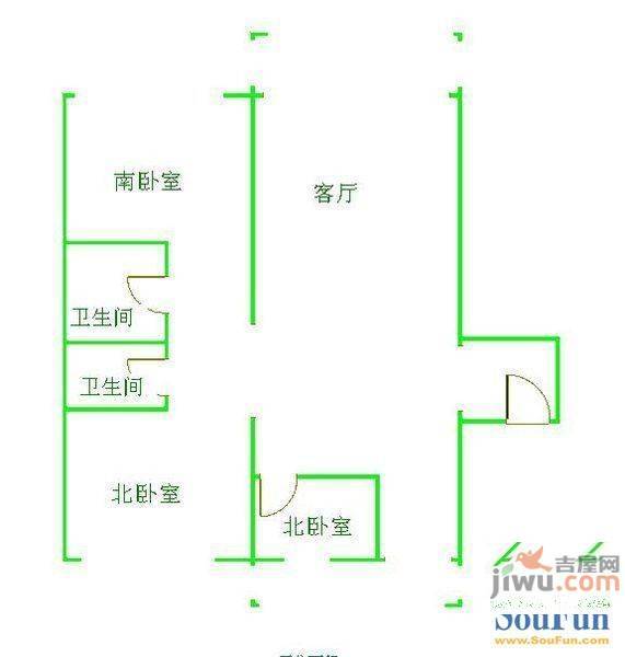 永泰小区3室2厅1卫115㎡户型图