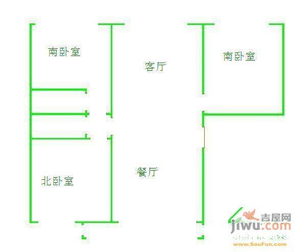 永泰小区3室2厅1卫115㎡户型图