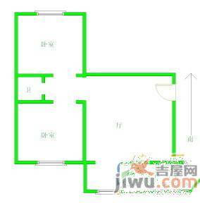 靓馨园2室1厅1卫87㎡户型图