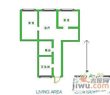 学府雅园2室1厅1卫73㎡户型图