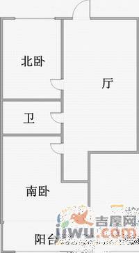 学府雅园2室1厅1卫73㎡户型图