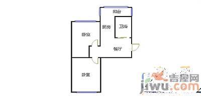 铁厦家园2室1厅1卫76㎡户型图