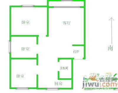 海华苑3室2厅1卫135㎡户型图