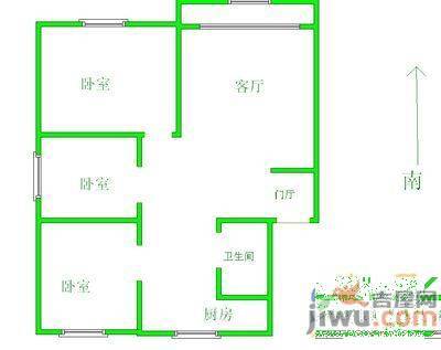 海华苑3室2厅1卫135㎡户型图