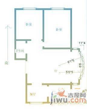 淮河雅居2室1厅1卫82㎡户型图