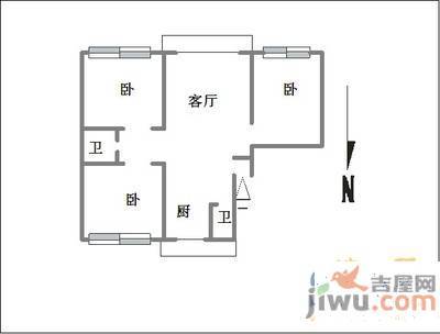 淮河雅居2室1厅1卫82㎡户型图