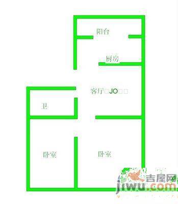 淮河雅居2室1厅1卫82㎡户型图