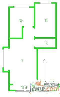 淮河雅居2室1厅1卫82㎡户型图