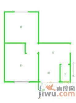 淮河小区2室1厅1卫61㎡户型图