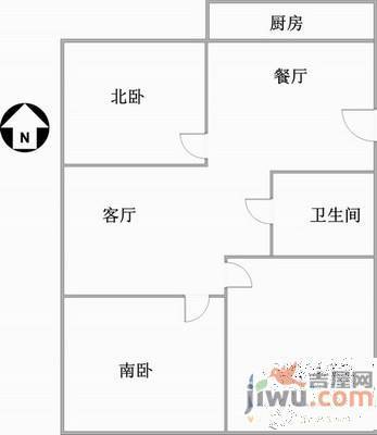 昆山小区3室2厅1卫109㎡户型图