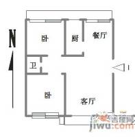 水榭花都2室2厅1卫117㎡户型图