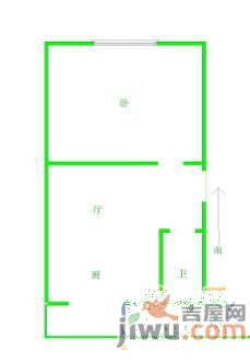 三洞桥小区2室1厅1卫53㎡户型图