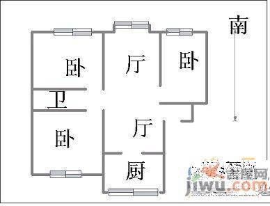 百鸟南社区3室2厅1卫123㎡户型图