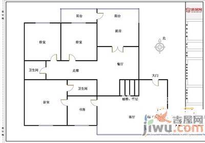 正大和平广场2室2厅1卫108㎡户型图