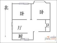 金川江社区2室2厅1卫104㎡户型图