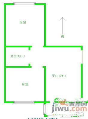 金沙江小区2室1厅1卫64㎡户型图