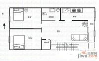 朝鲜一中教师楼2室1厅1卫67㎡户型图