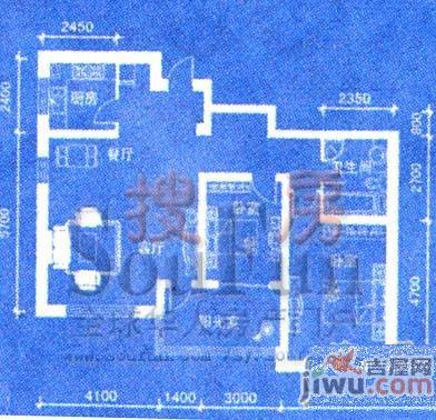 丽阳馨苑2室2厅1卫107㎡户型图