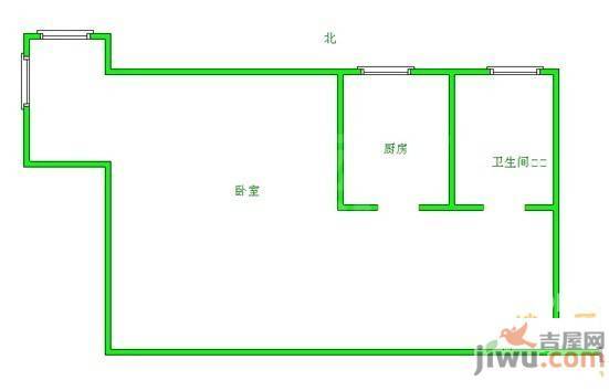 东方香榭里3室2厅1卫120㎡户型图