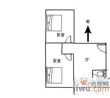 昆东社区2室1厅1卫62㎡户型图