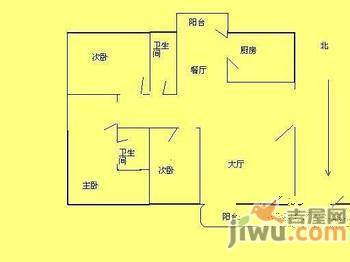 永恒小区2室1厅1卫户型图