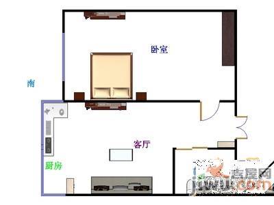 五爱小区2室1厅1卫68㎡户型图