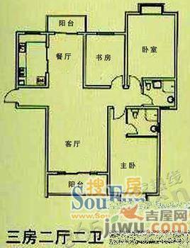 莲花新村2室1厅1卫户型图