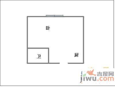 旺角自由度1室1厅1卫33㎡户型图