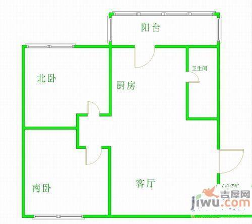 令闻新村1室1厅1卫户型图