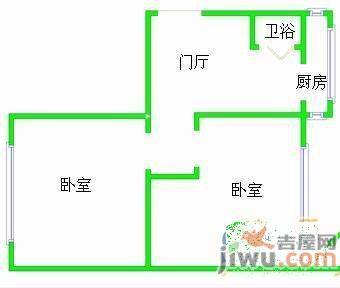 城中小区2室1厅1卫81㎡户型图