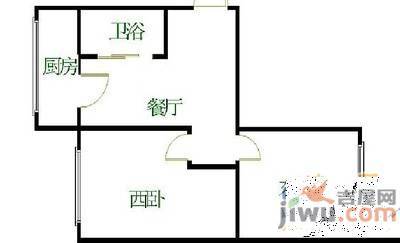 莲花东社区2室1厅1卫56㎡户型图