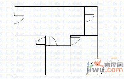 莲花东社区2室1厅1卫56㎡户型图