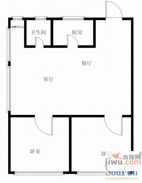 山川喜悦都3室2厅1卫131㎡户型图